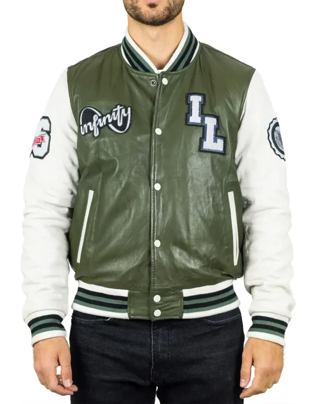 Genuine Leather Bomber Jacket