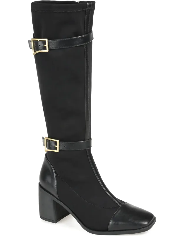 Gaibree Stacked Heel Knee High Boots
