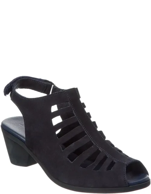 Soexor Leather Sandal With Adjustable Ankle Strap And Padded Insole