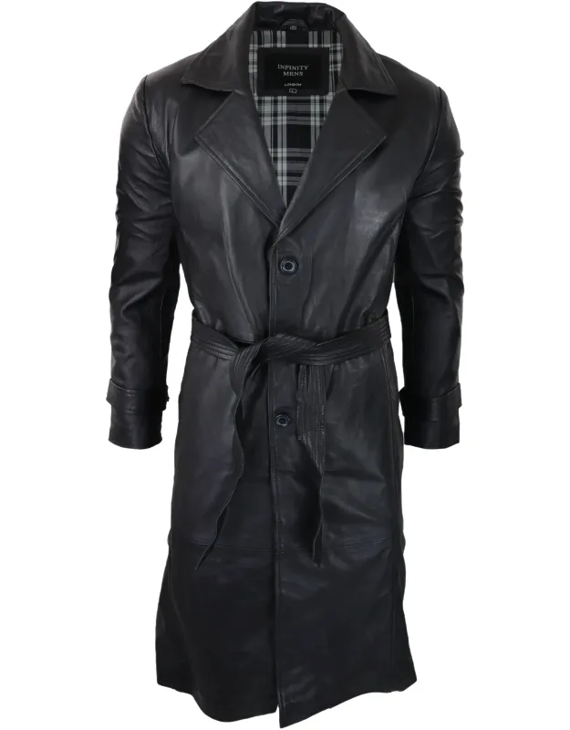 3/4 Long Leather Classic Punk Coat