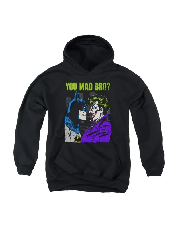 Dc Comics Mad Bro Youth Pull Over Hoodie - Stylish For Everyday Wear, 100% Officially Licensed