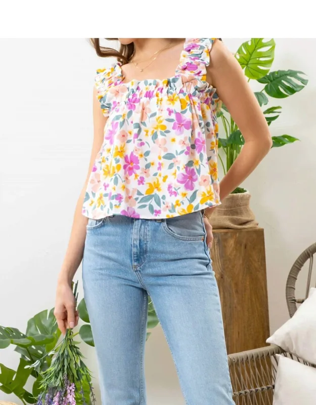 Floral Ruffled Top