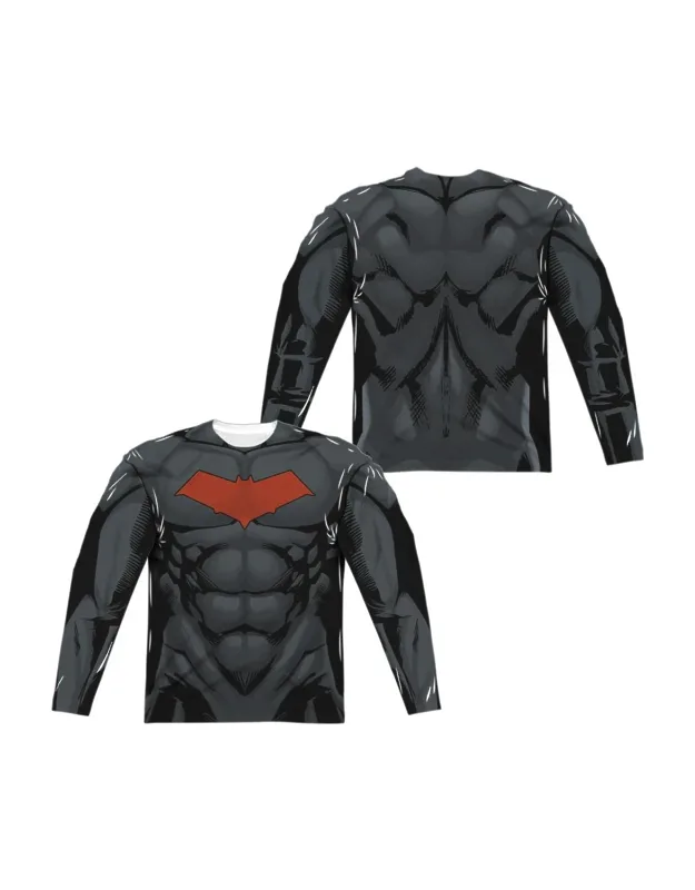 Batman Red Hood Style 2 Long Sleeve Crew Tee
