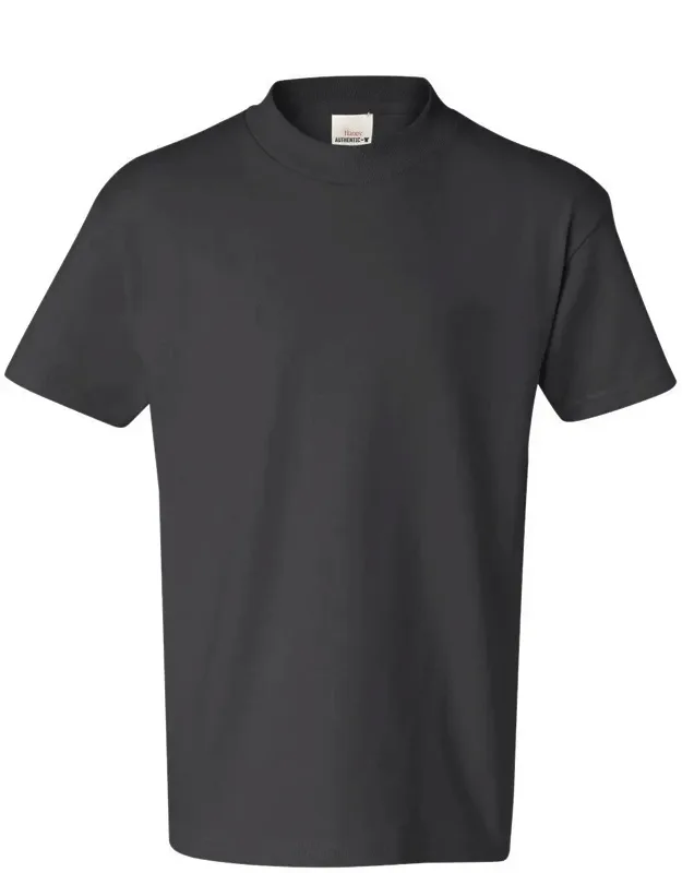 Hanes Authentic Youth T-shirt Classic Fit 100% Cotton Jersey