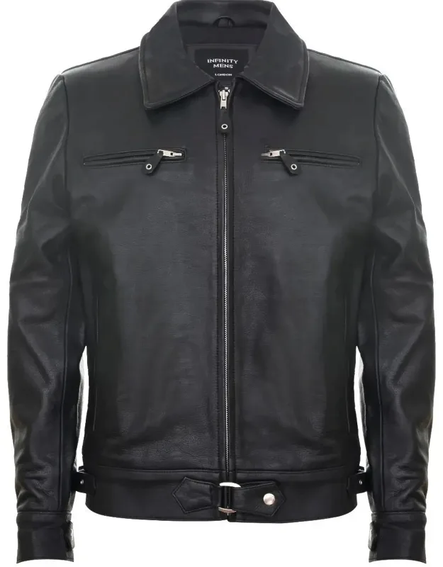 Cowhide Leather Harrington Jacket