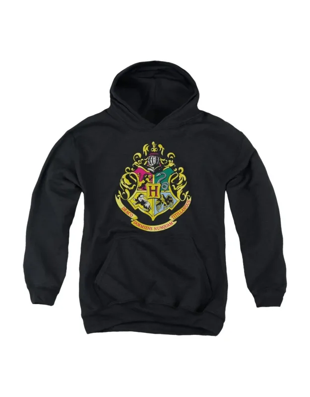 Harry Potter Hogwarts Crest Youth Pull Over Hoodie - Stylish And Great For Everyday Wear