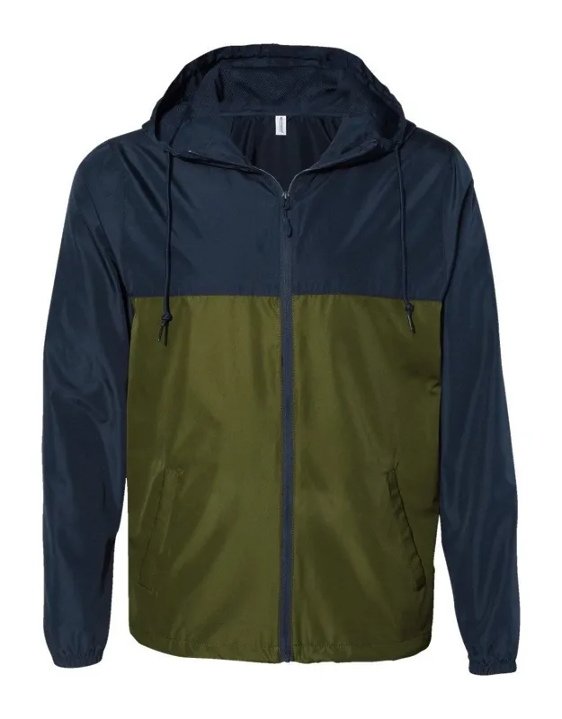 Lightweight Windbreaker Full-zip Jacket With Waterproof Pressure Resistance And Tightening Toggle At Waistband