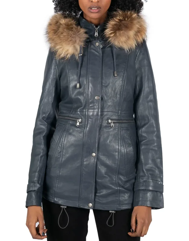 Removable Hood Parka Coat