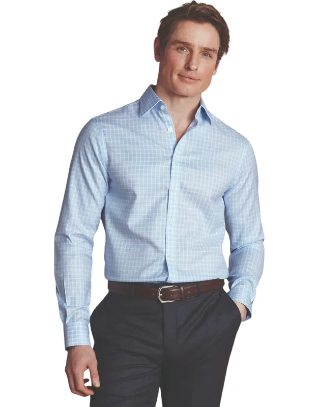 Triple Check Non-iron Twill Slim Fit Shirt