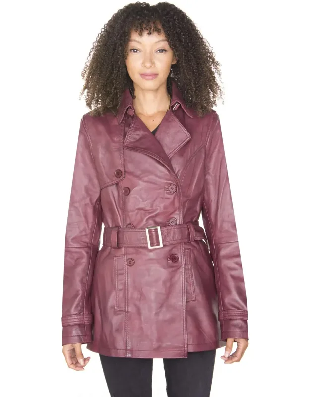 Nappa Leather Trench Coat