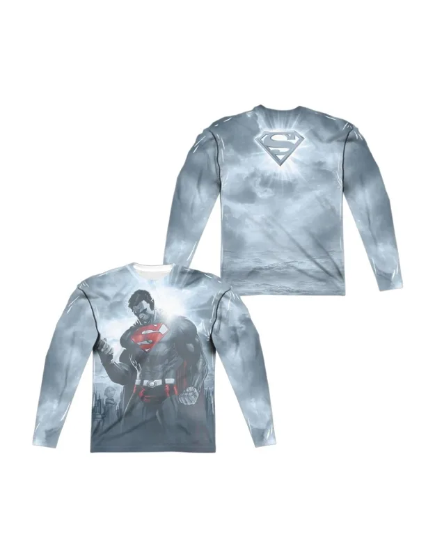Superman Light Of The Sun Long Sleeve Crew Tee