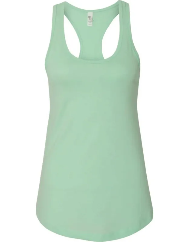 _next Level Ideal Racerback Tank With Curved Hem And Tear Away Label_