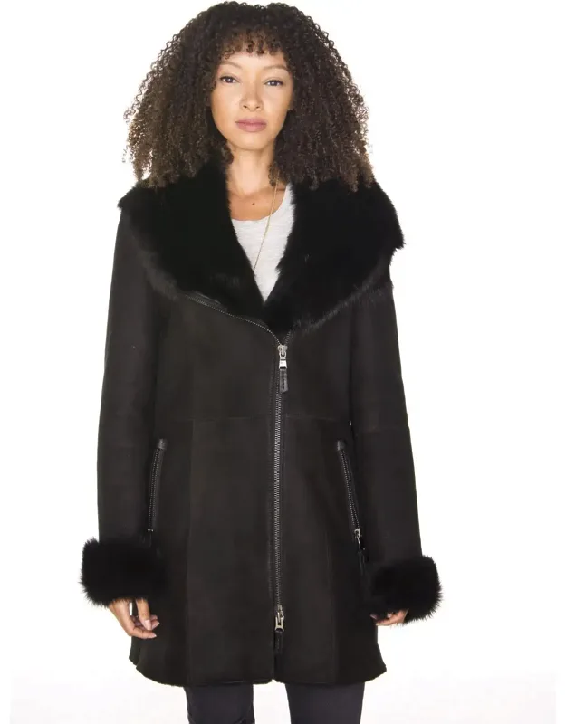 Suede Merino Sheepskin Coat-ringwood