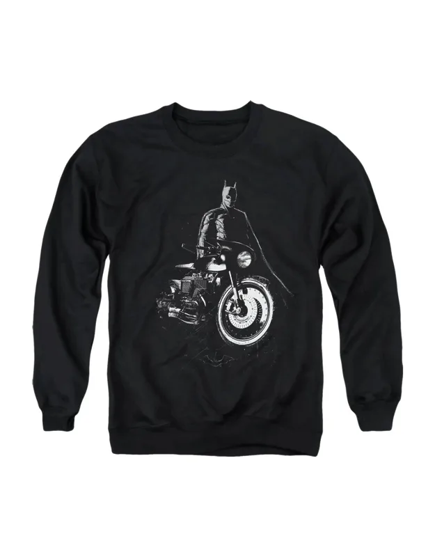 Batman And His Motorcycle Crewneck Sweatshirt