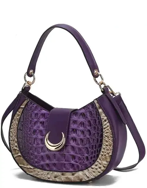 Jain Luxe Croc-embossed Shoulder Bag