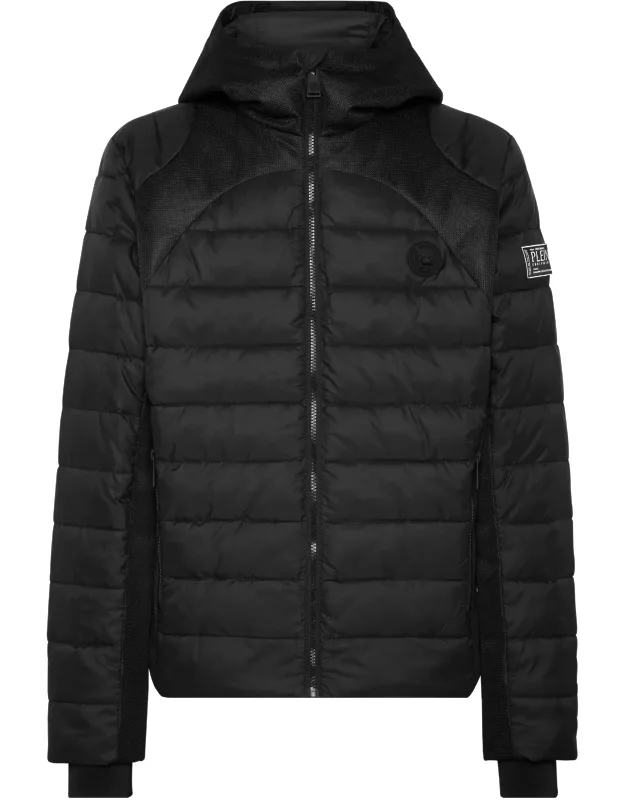 Puffered Jacket With Insulation And Neoprene Mesh Inserts