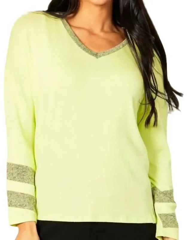 Long Sleeve V-neck Top