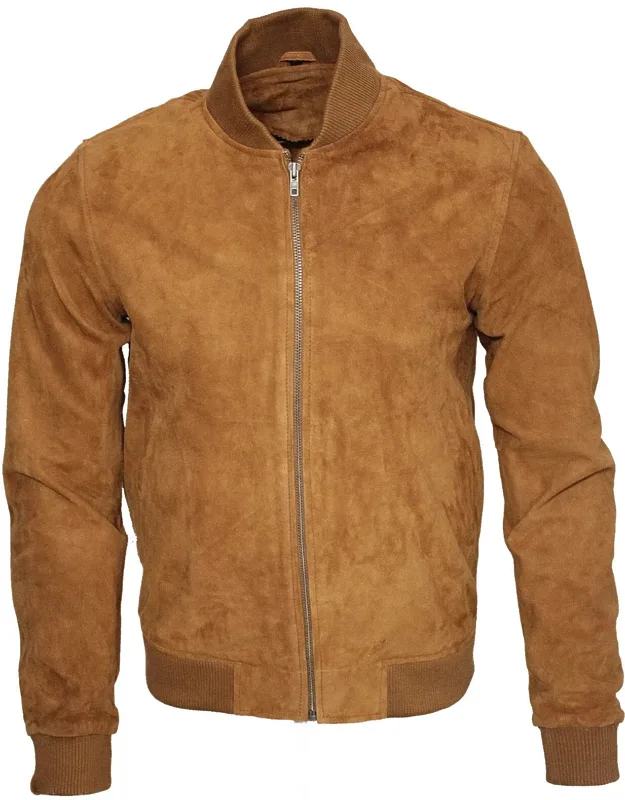 Retro Goat Suede Varsity Leather Bomber Jacket