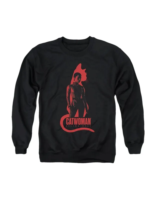 Batman Selina Kyle Cat Silhouette Crewneck Sweatshirt