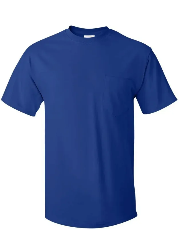 Hanes Authentic Pocket T-shirt Classic Fit & Ribbed Crewneck