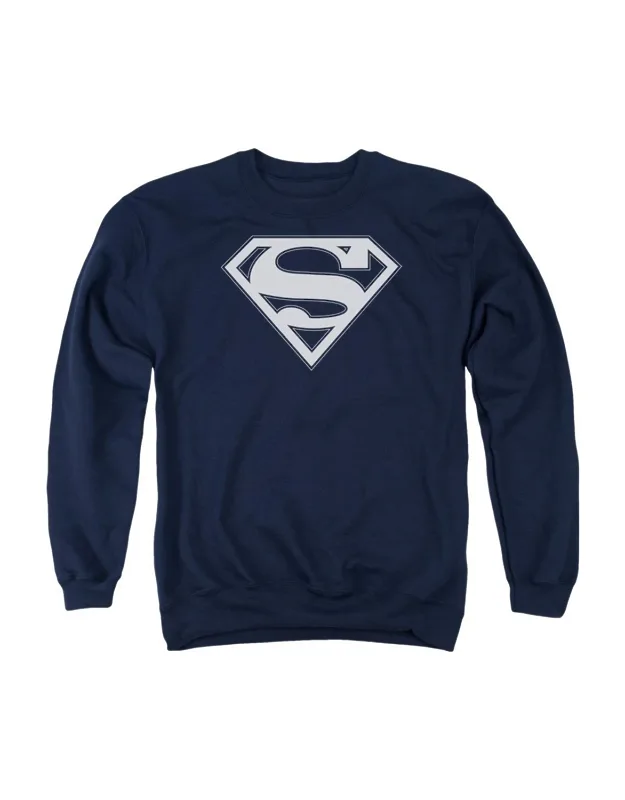 Superman Navy & White Shield Crewneck Sweatshirt
