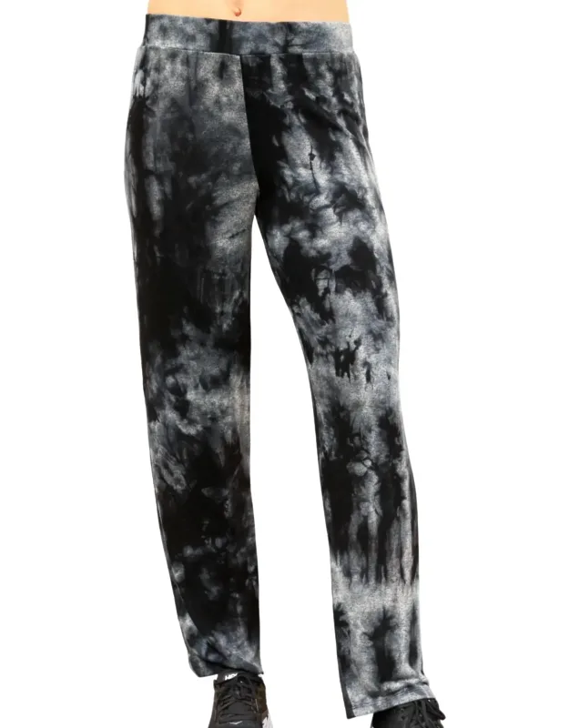 Marble Wash Lounge Pant With Cropped Design And Tailored Fit