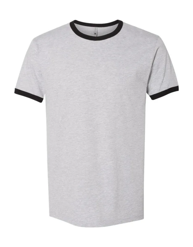 Next Level Cotton Ringer T-shirt 4.3 Oz./yd, 100% Combed Ringspun Cotton