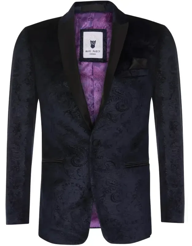 Velvet Paisley Blazer Dinner Jacket