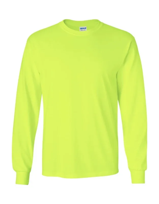 Gildan Ultra Cotton Long Sleeve T-shirt - Heavyweight Fabric, Classic Fit