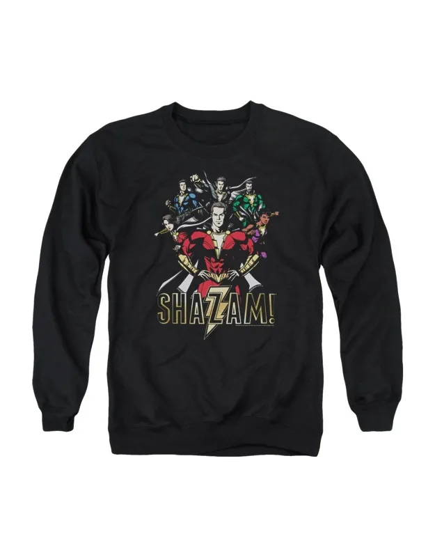 Shazam Movie Group Of Heroes Crewneck Sweatshirt