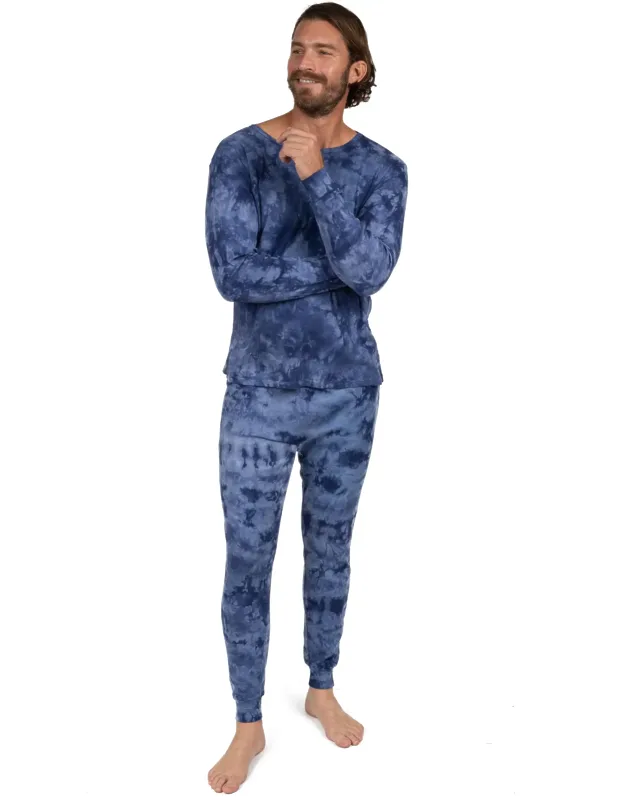 _pajamas Tie Dye Cotton With Ribbed Cuffs And Tagless Labels_