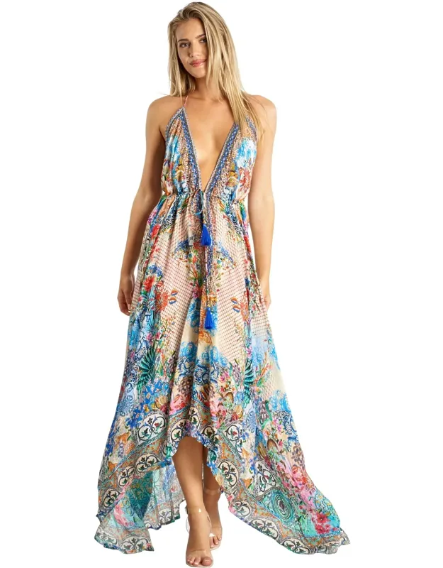 Mathi Halter Maxi Dress - Hand Wash Only