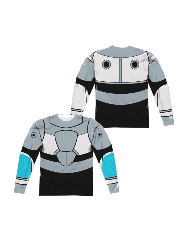Teen Titans Go Cyborg Uniform Long Sleeve Tee
