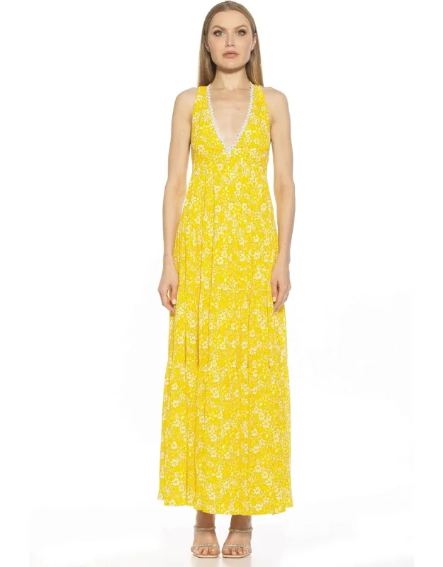 Tezzi Maxi Dress - V-neck Sleeveless