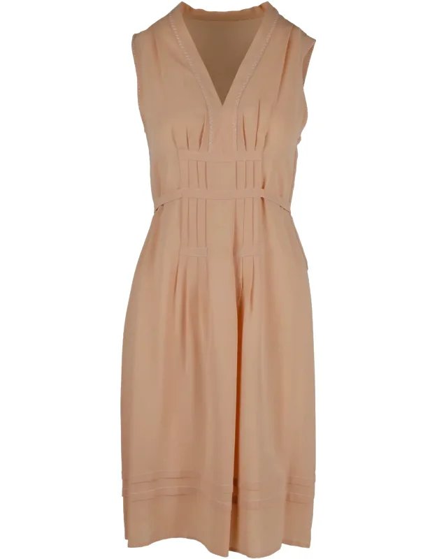 V-neck Midi Dress
