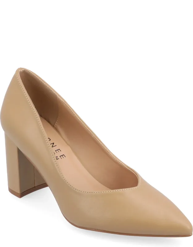 _pumps With Pointed-toe Design And 3-inch Block Heel_