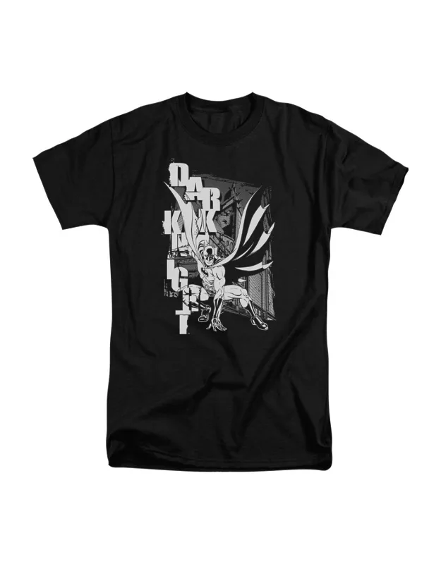 Batman Vertical Letters Short Sleeve Tee - Stylish Everyday Wear