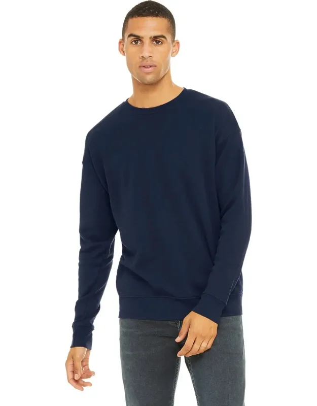 Fleece Drop Shoulder Sweatshirt - Pre-shrunk, Crew Neck