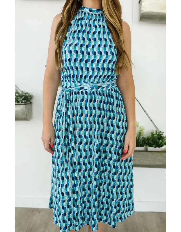 Mindy Shirred Midi Dress