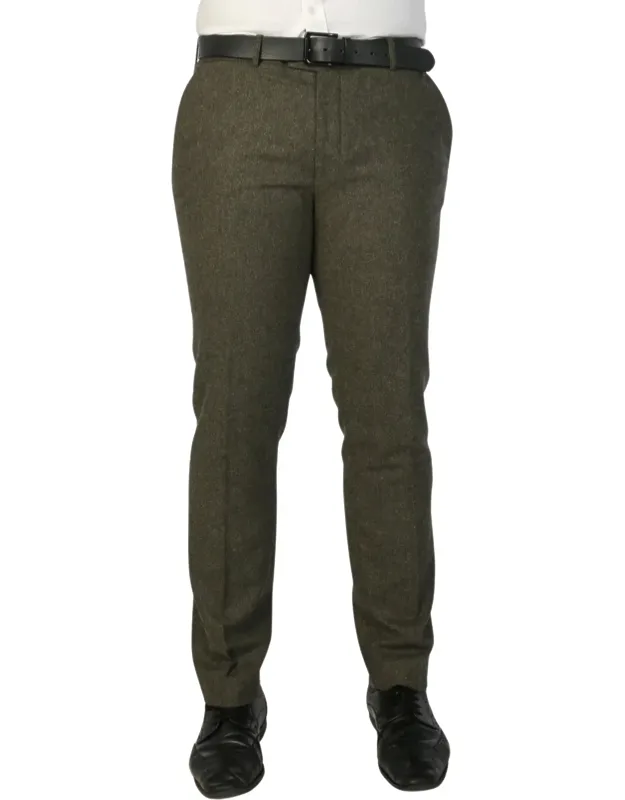 Wool Blend Trouser Tweed Formal Pants