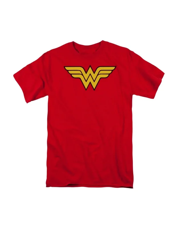 Dc Comics Wonder Woman Logo Short Sleeve Tee - 100% Cotton, Officially Licensed