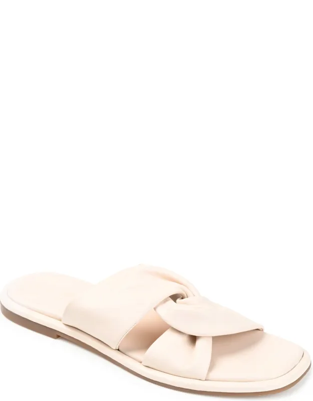 Signature Genuine Leather Slip-on Slide Sandals