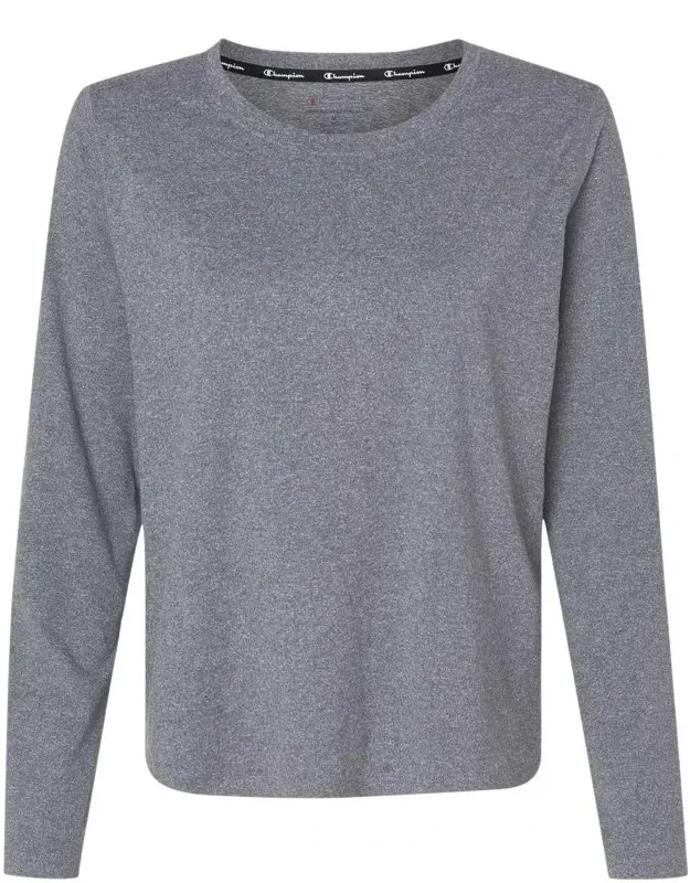 Champion Sport Soft Touch Long Sleeve T-shirt With Brushed Jersey And Keyhole Opening