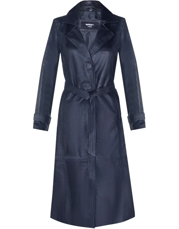 Long Length Tie Belt Trench Coat