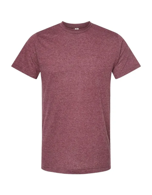 Tultex Poly-rich T-shirt With Ribbed Crewneck And Double-needle Stitching