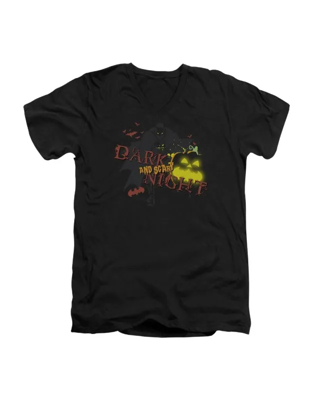 Batman Dark And Scary Night Short Sleeve V Neck T-shirt