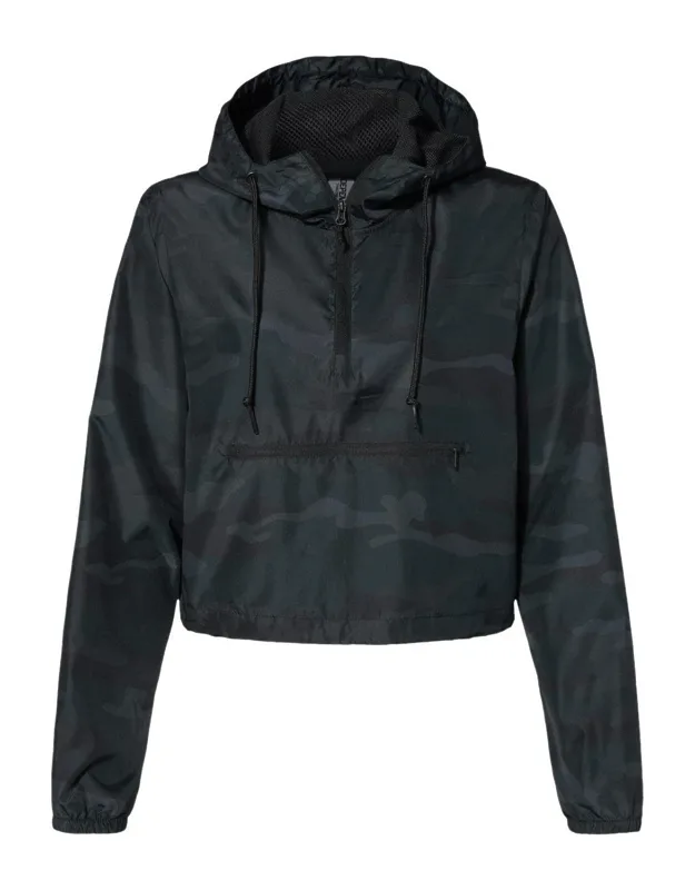 Lightweight Quarter-zip Pullover Crop Windbreaker