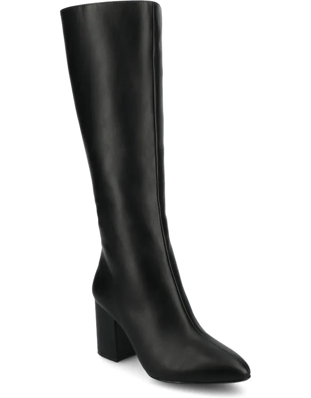 Ameylia Boots With Chic Pointed-toe Design And 3-inch Block Heel