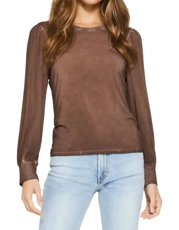 Mica Ruched Long Sleeve Top