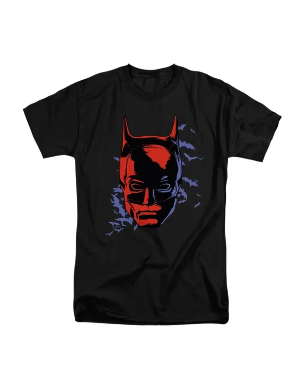 The Batman Shadowed Headshot Short Sleeve Adult Tall Tee